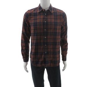 PS Paul Smith Mens Blue Plaid Flannel Button-Up Long Sleeve Shirt Size M